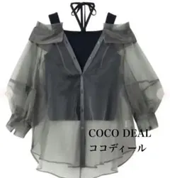 COCO DEAL オーガンジーシャツ‪×ニットタンクトップsetのサムネイル