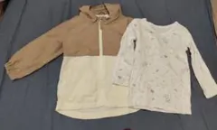 ウィンドブレーカーと長袖のセット