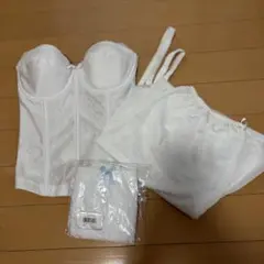ブライダルインナー ホワイト コルセット C70セット