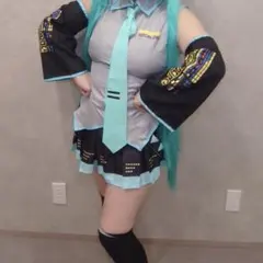 初音ミク コスプレ 衣装 ウィッグなし 2XL 大きいサイズのサムネイル
