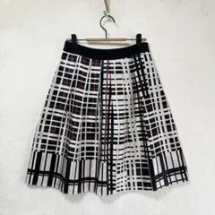 Reflect/フレアスカート/9/チェック 総柄 オフィス 光沢感 ベージュのサムネイル