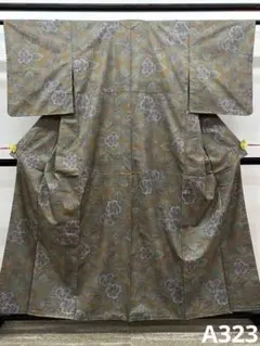 本場大島紬 正絹 躾糸付き A323のサムネイル