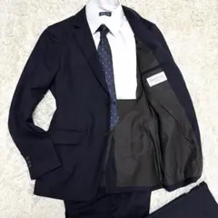 トゥモローランド　セットアップ　ビジネススーツ　ネイビー　紺　上下　メンズ