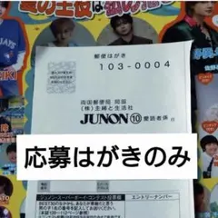 JUNON 10月号 応募はがきのみ
