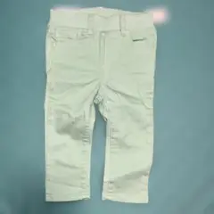新品babygapミントグリーン デニムストレッチパンツ80