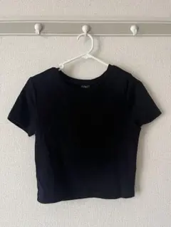 ブラック 半袖Tシャツ クルーネック