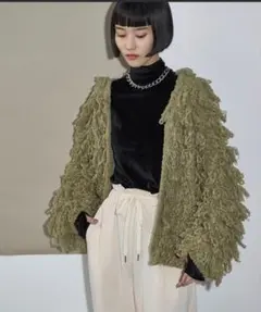 THE ループシャギーニットカーディガン