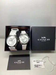 COACH ペアウォッチ ホワイト 電池切れ 美品