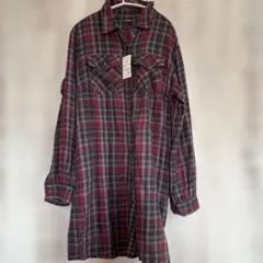 ACTIVE WEAR チェック柄長袖チュニック
