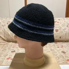 817【手編み】クラッシャーハット、バケットハット、ニット帽