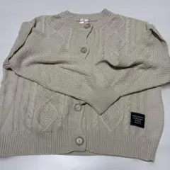 ricca ricca ケーブルニットカーディガン 100cm ベージュ
