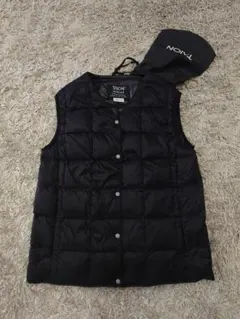 TAION ブラック ダウンベスト S