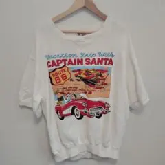 Mサイズ 90s　キャプテンサンタ トレーナー 半袖 ヴィンテージ
