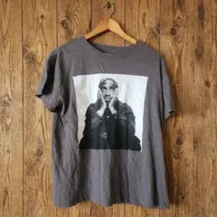 2PAC フォトTシャツ XL グレー HIPHOP RAP ラップT バンドT