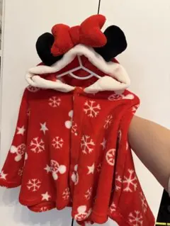 ミッキー・ミニー柄フリースポンチョ
