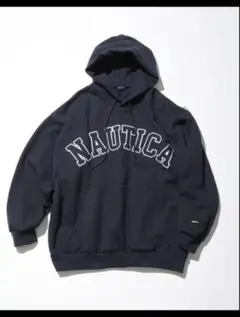 NAUTICA アーチロゴ スウェットパーカー ネイビー
