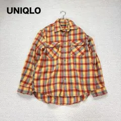 ① 希少 90s UNIQLO オールドユニクロ ネルシャツ チェック柄 M