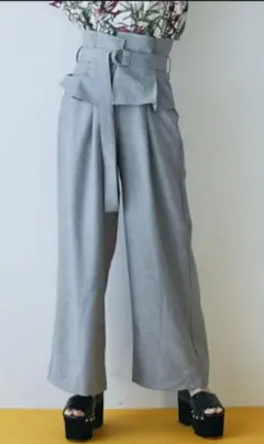 売り切り値下げ☆EMODA ワイドパンツ ベルト付き