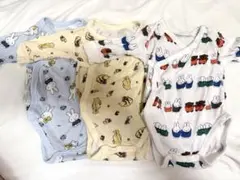 ユニクロ 前開き60サイズ ロンパース 3点セット