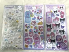 プチドロップステッカー　シマエナガ　平成はっぴーフォン　クロミ　まじかるみゅー