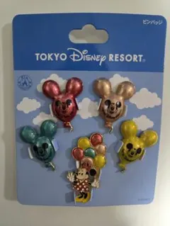 【新品未使用】東京ディズニーリゾート ミニーマウス バルーンピンバッジ5個セット