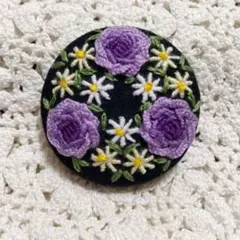 刺繍ブローチ ファッション小物
