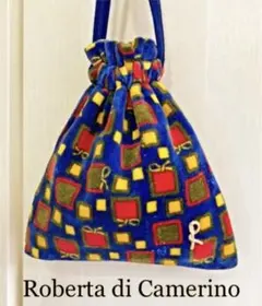 Roberta di Camerino モケット ドローストリングバッグ