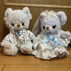 ディズニー　プリンセスベア　ウェディングドール　イニシャル入り