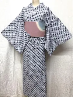 有松鳴海絞り浴衣 濃藍 毘沙門亀甲文 （448） - メルカリ