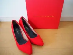 オリエンタルトラフィック　パンプス　赤　スエード　40 25cm