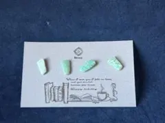 ペルー産　アマゾナイト　ピアス　ハンドメイド　No1
