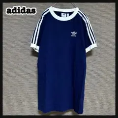 c*.様 【アディダス】半袖Tシャツ　トレフォイル　ネイビー白刺繍　ワンポイント
