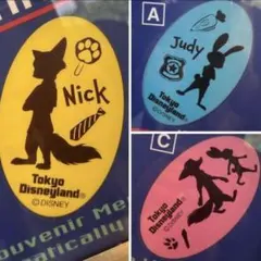 ディズニー　スーベニアメダル　ズートピア　ニック　ジュディ