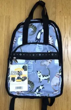 【スモールキャット様専用】猫柄 2wayリュック moa【新品未使用】