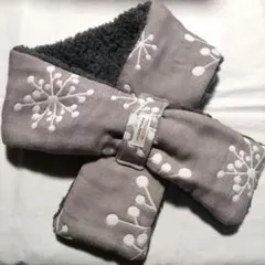 限定北欧柄☆6重ガーゼ＆ボアマフラー