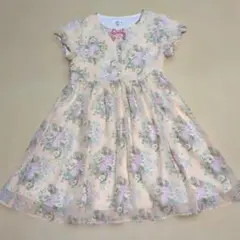 エニィファム anyFam シフォン 花柄 ワンピース 140cm パフスリーブのサムネイル