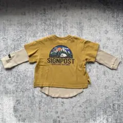 新品 F.O.International バックプリント 重ね着 2枚組