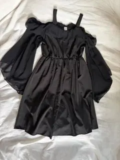 SHEIN ブラック オフショルダー ワンピース　ハロウィン11y12y