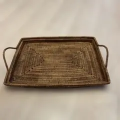 AKIRA様専用　バリ島　持ち手トレー　テーブル用品　おぼん　トレー　かご　アタ