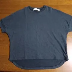 ダークブルー クロップドTシャツ