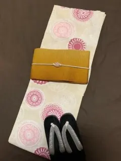 浴衣 単品 CALCULO 吸汗速乾 ポリエステル クリームソーダ柄 - メルカリ
