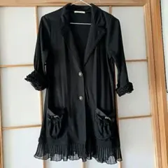 難ありaxes femme七分袖襟付きロングジャケットのサムネイル
