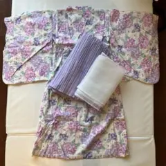 petit main 浴衣 120サイズ 紫陽花柄