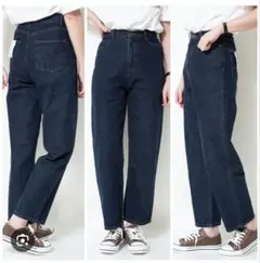 プチプラのあや デニム パンツ しまむら　M バナナジーンズ