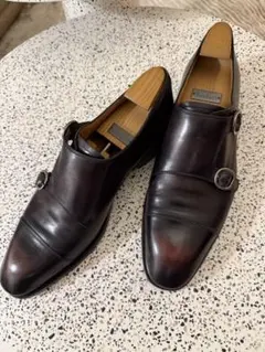 [美品] ベルルッティ パティーヌ ダブルモンク size10 ダークブラウン系のサムネイル
