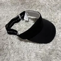 DESCENTE サンバイザー ブラック ロゴ入りのサムネイル