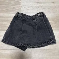 ZARAkids ブラックデニムスカート風ショートパンツ 3-4歳　104cm