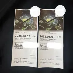 【使用済み】2025年8月7日 野球観戦チケット エスコンフィールド
