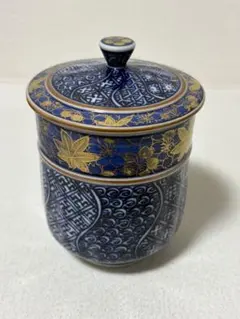 清水焼 京焼 春晃 染付 祥瑞襷文 湯呑