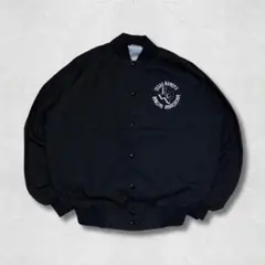 90s USA製 コーチジャケット L ブラック ボウリング ナイロン 春秋のサムネイル